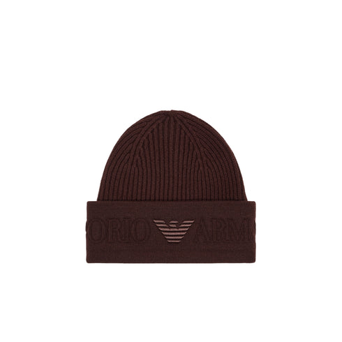 Cappello Uomo, in lana, con logo in rilievo e maxi aquila ricamata